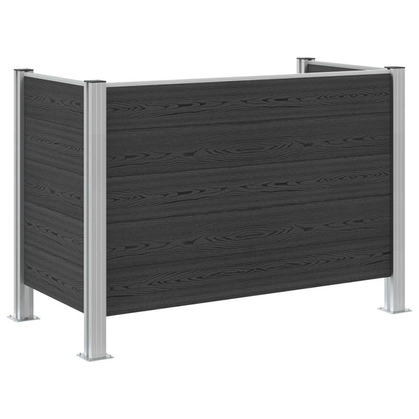 Roska-aitaus Harmaa 161 x 85 x 115 cm Alumiini ja WPC