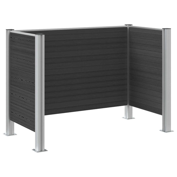 Roska-aitaus Harmaa 161 x 85 x 115 cm Alumiini ja WPC