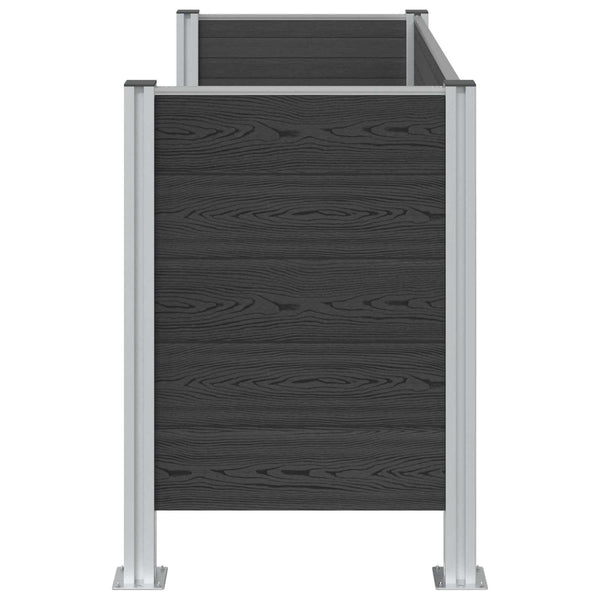 Roska-aitaus Harmaa 161 x 85 x 115 cm Alumiini ja WPC