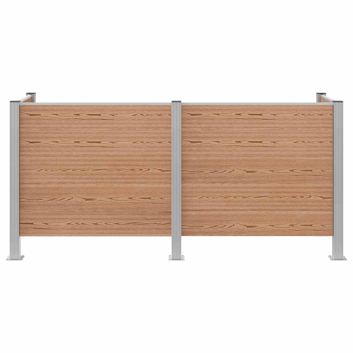 Roska-aitaus Ruskea 237 x 85 x 115 cm Alumiini ja WPC