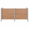 Roska-aitaus Ruskea 237 x 85 x 115 cm Alumiini ja WPC