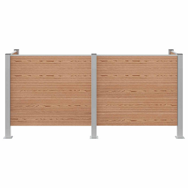 Roska-aitaus Ruskea 237 x 85 x 115 cm Alumiini ja WPC