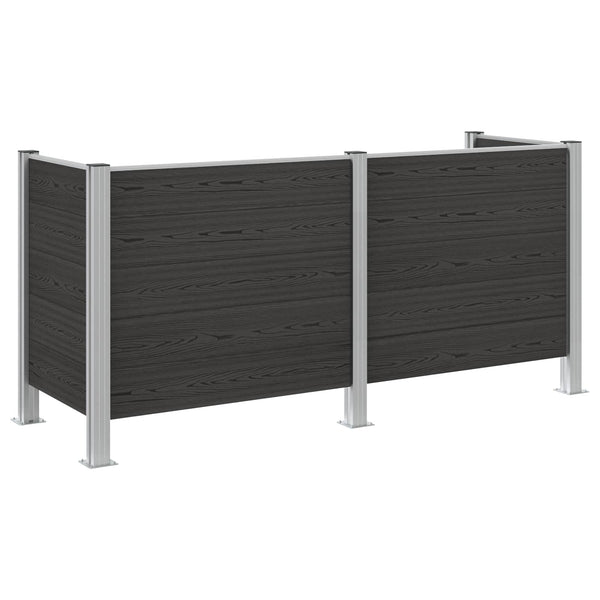 Roska-aitaus Harmaa 237 x 85 x 115 cm Alumiini ja WPC