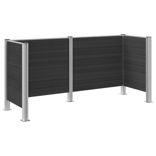 Roska-aitaus Harmaa 237 x 85 x 115 cm Alumiini ja WPC