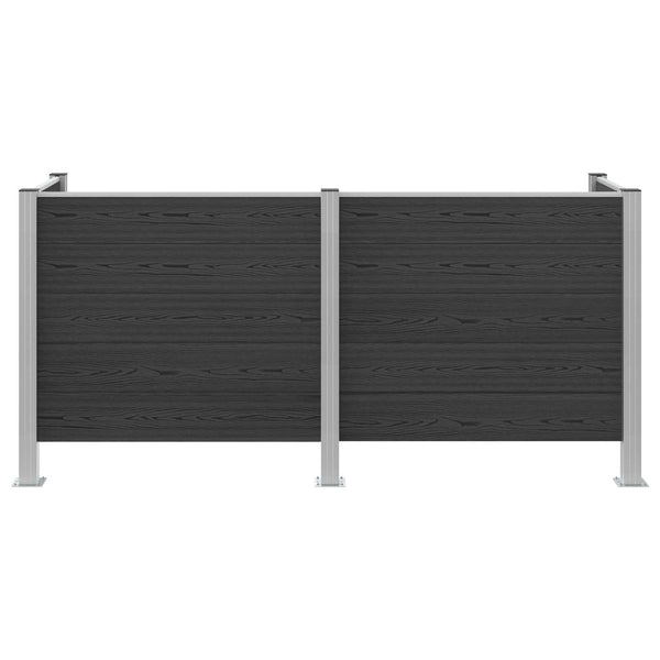 Roska-aitaus Harmaa 237 x 85 x 115 cm Alumiini ja WPC