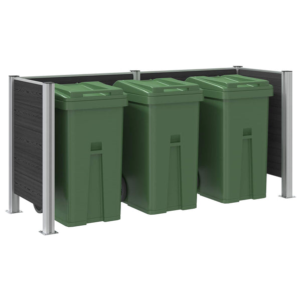 Roska-aitaus Harmaa 237 x 85 x 115 cm Alumiini ja WPC