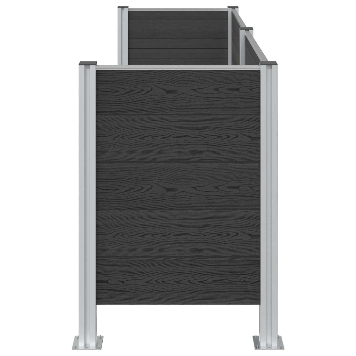 Roska-aitaus Harmaa 237 x 85 x 115 cm Alumiini ja WPC