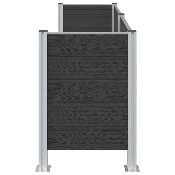 Roska-aitaus Harmaa 237 x 85 x 115 cm Alumiini ja WPC