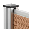 Roska-aitaus Ruskea 315 x 85 x 115 cm Alumiini ja WPC