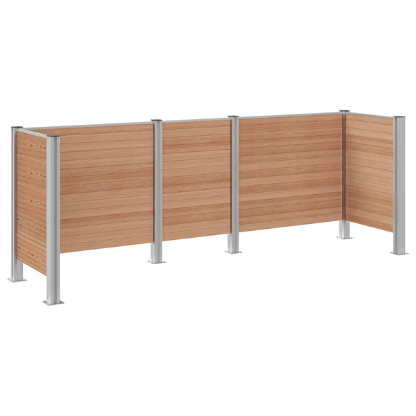 Roska-aitaus Ruskea 315 x 85 x 115 cm Alumiini ja WPC