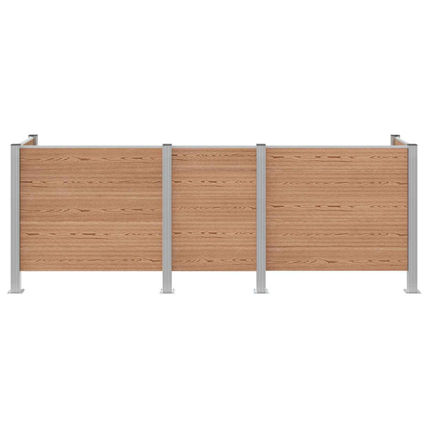 Roska-aitaus Ruskea 315 x 85 x 115 cm Alumiini ja WPC