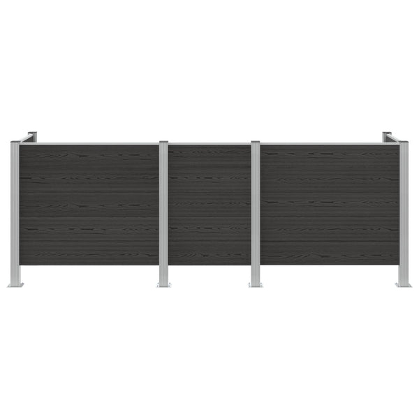 Roska-aitaus Harmaa 315 x 85 x 115 cm Alumiini ja WPC