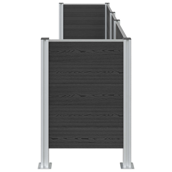 Roska-aitaus Harmaa 315 x 85 x 115 cm Alumiini ja WPC