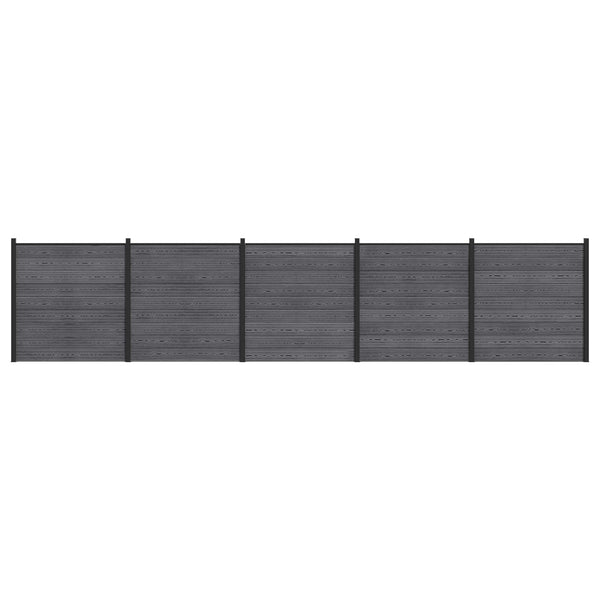 Aidat Setti 5 kpl 872 x 186 cm WPC ja alumiini Harmaa