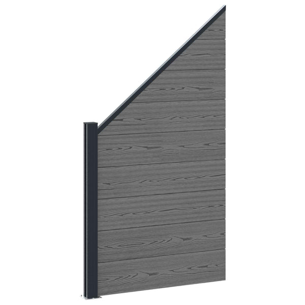 Aidat Setti 9 kpl 1484 x 186 cm WPC ja alumiini Harmaa