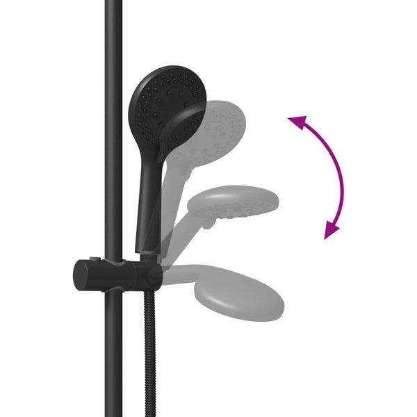 Suihkusuunnitelma Musta 71 cm Ruostumaton teräs