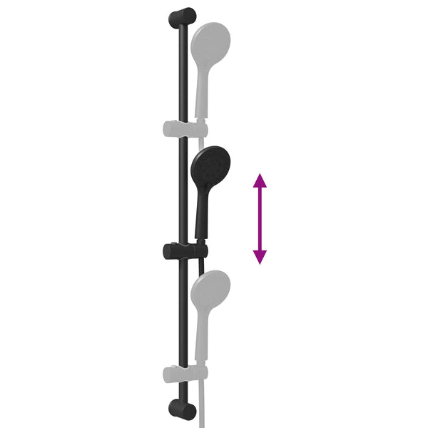Suihkusuunnitelma Musta 101 cm Ruostumaton teräs