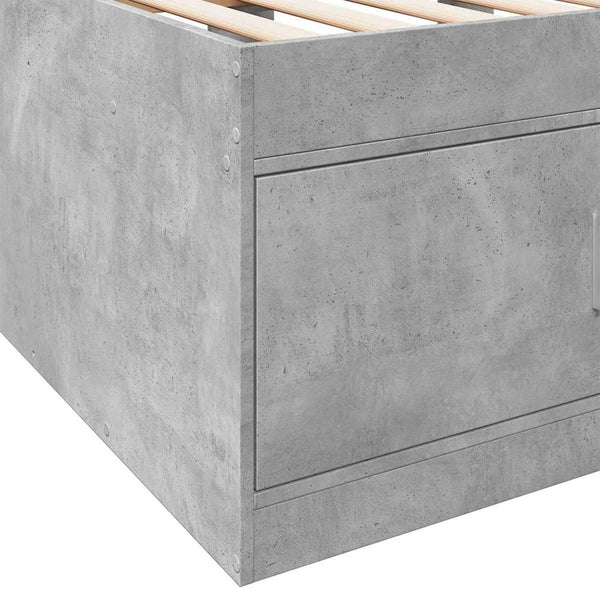 Sänkykehys varastolla Betoninharmaa 80 x 200 cm Tekninen puu