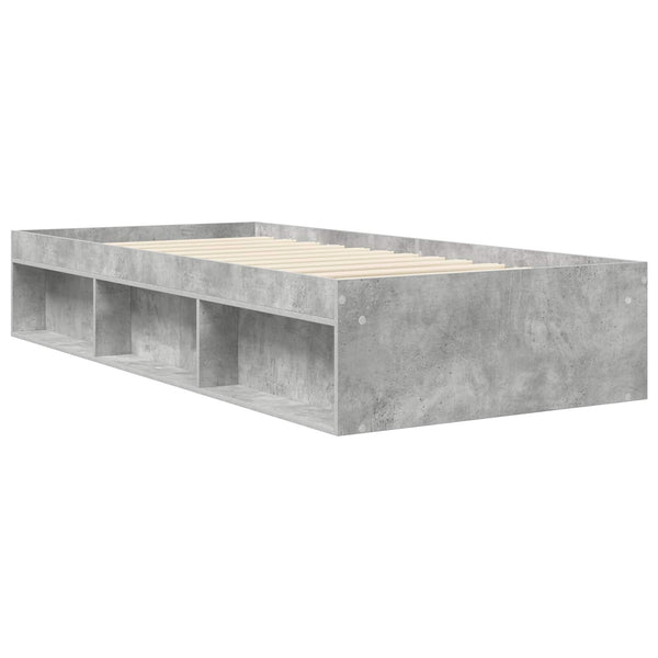 Sänkykehys varastolla Betoninharmaa 80 x 200 cm Tekninen puu