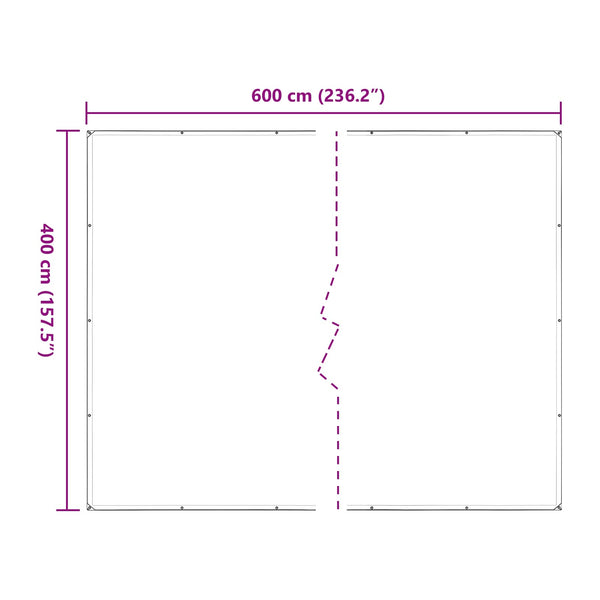 Kasvikate 4 x 6 m PE Läpinäkyvä