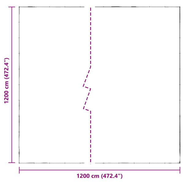 Kasvikate 12 x 12 m PE Läpinäkyvä