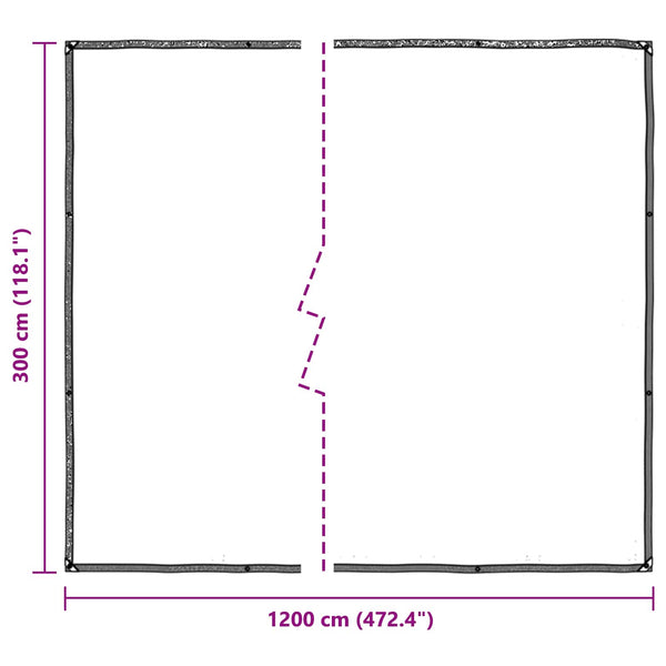Kasvikate 3 x 12 m PE Läpikuultava