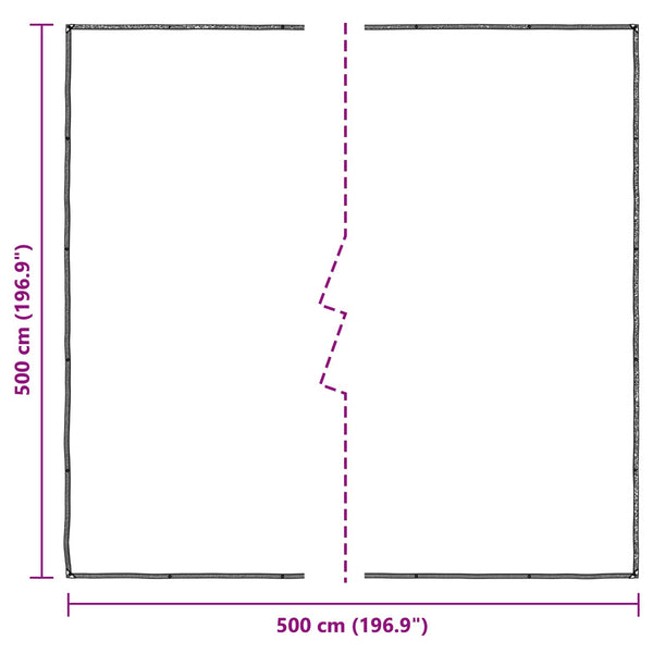 Kasvikate 5 x 5 m PE Läpikuultava