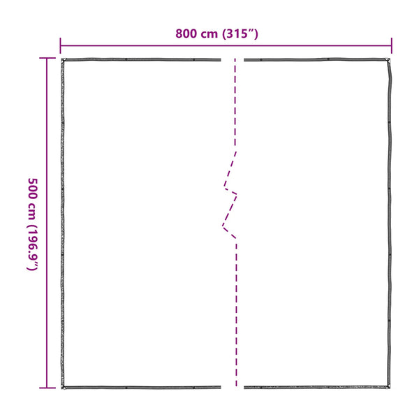 Kasvikate 5 x 8 m PE Läpikuultava