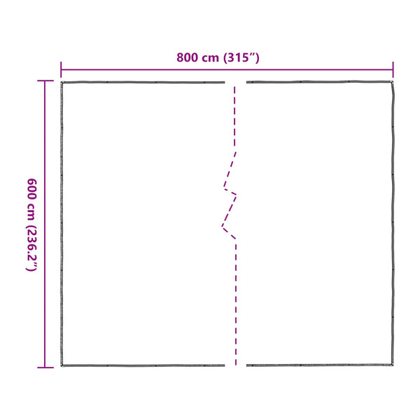 Kasvikate 6 x 8 m PE Läpikuultava