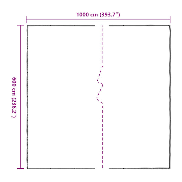 Kasvikate 6 x 10 m PE Läpikuultava