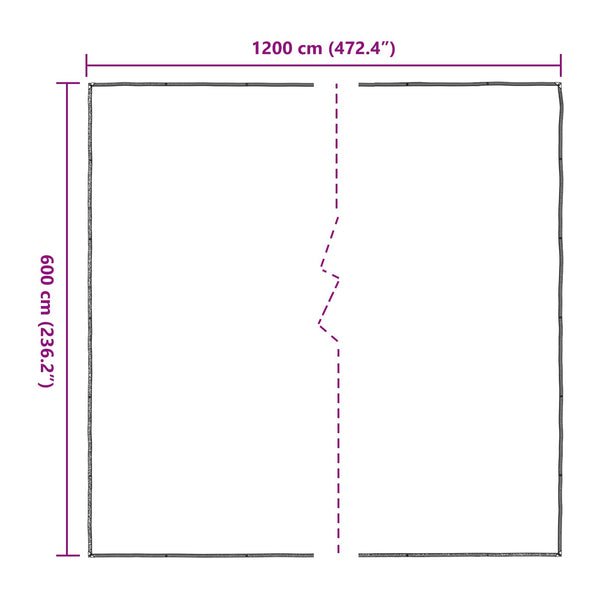 Kasvikate 6 x 12 m PE Läpikuultava