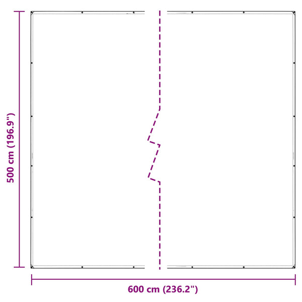 Kasvikate 5 x 6 m Polyvinyylikloridi Läpinäkyvä