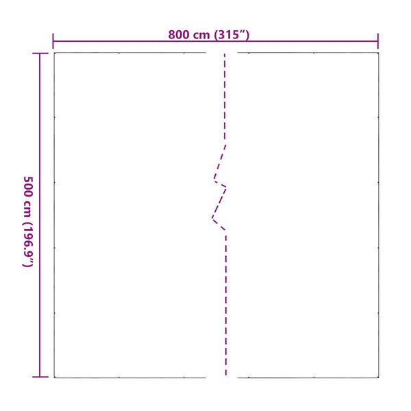 Kasvikate 5 x 8 m Polyvinyylikloridi Läpinäkyvä