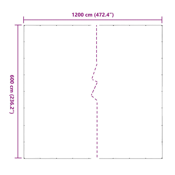 Kasvikate 6 x 12 m Polyvinyylikloridi Läpinäkyvä