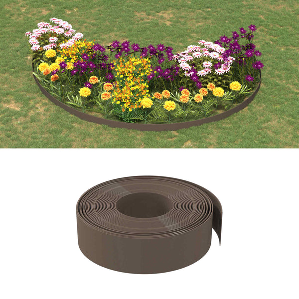 Puutarjalaitteet 25 m 15 cm PE Ruskea