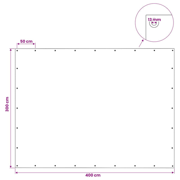 Pressu Reijillä Vihreä 3 x 4 m 140 gsm PE