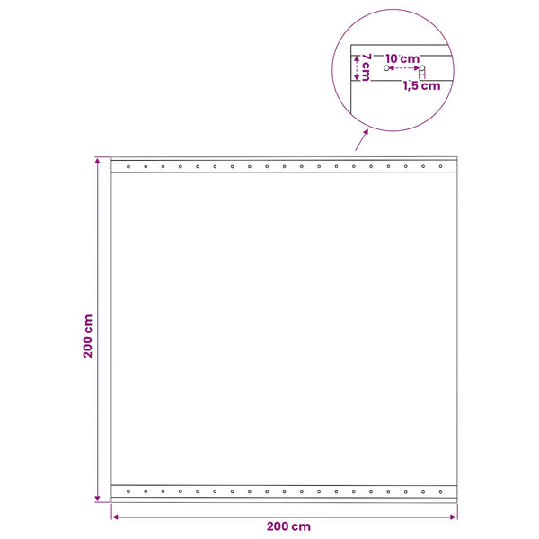 Leno pressu Vihreä 2 x 2 m 260 gsm PE