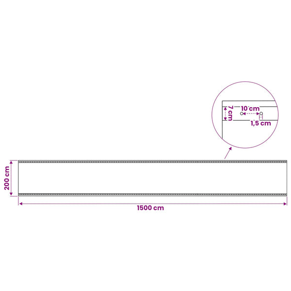 Leno pressu Vihreä 2 x 15 m 260 gsm PE