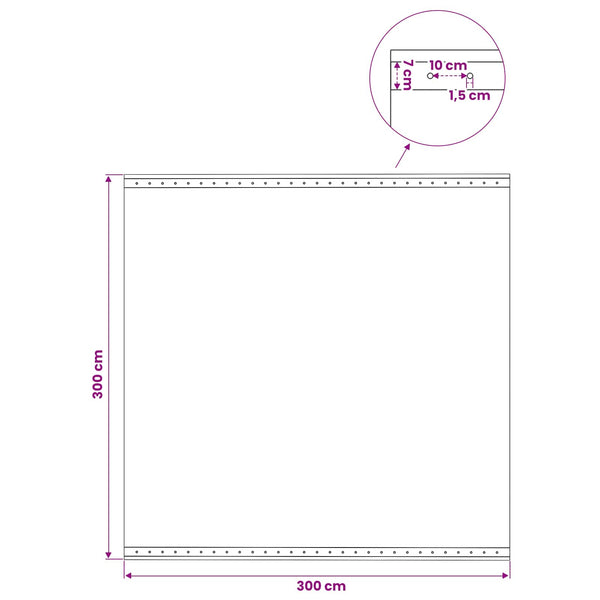 Leno pressu Vihreä 3 x 3 m 260 gsm PE