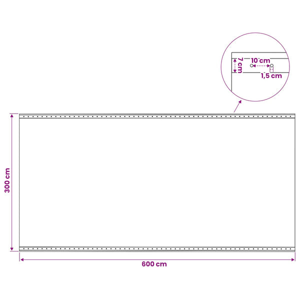 Leno pressu Vihreä 3 x 6 m 260 gsm PE