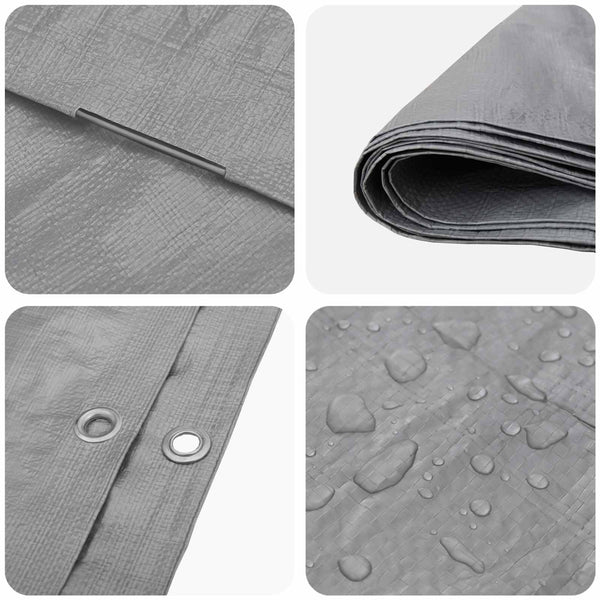 Pressu Reijillä Vaaleanharmaa 3 x 3 m 90 gsm PE