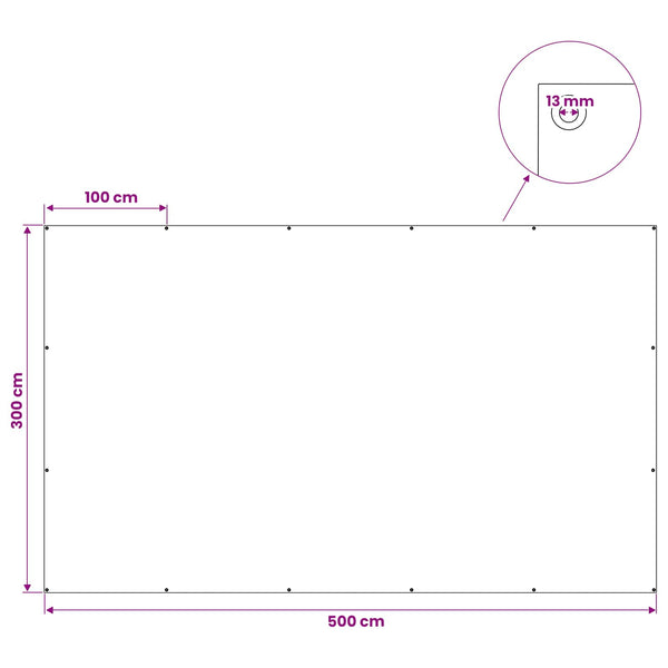 Pressu Reijillä Vaaleanharmaa 3 x 5 m 90 g / m² PE