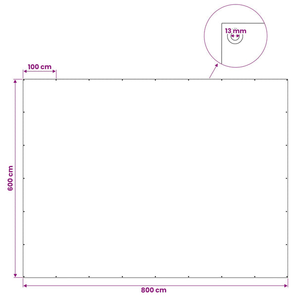 Pressu Reijillä Vaaleanharmaa 6 x 8 m 180 gsm PE