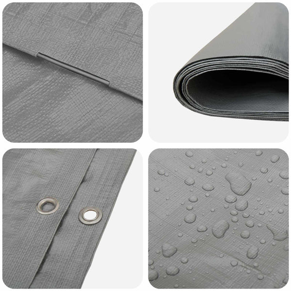 Pressu Reijillä Vaaleanharmaa 4 x 5 m 260 gsm PE