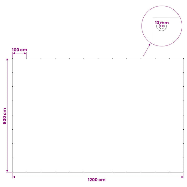 Pressu Reijillä Vihreä 8 x 12 m 260 gsm PE