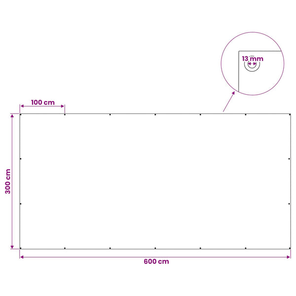 Pressu Reijillä valkoinen 3 x 6 m 90 gsm PE