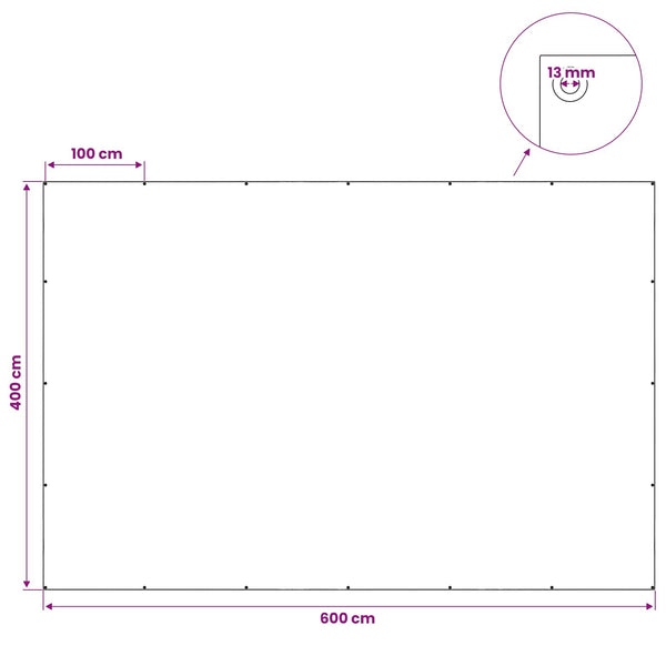 Pressu Reijillä valkoinen 4 x 6 m 180 gsm PE