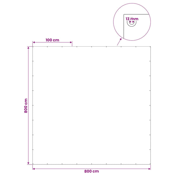 Pressu Reijillä valkoinen 8 x 8 m 180 gsm PE