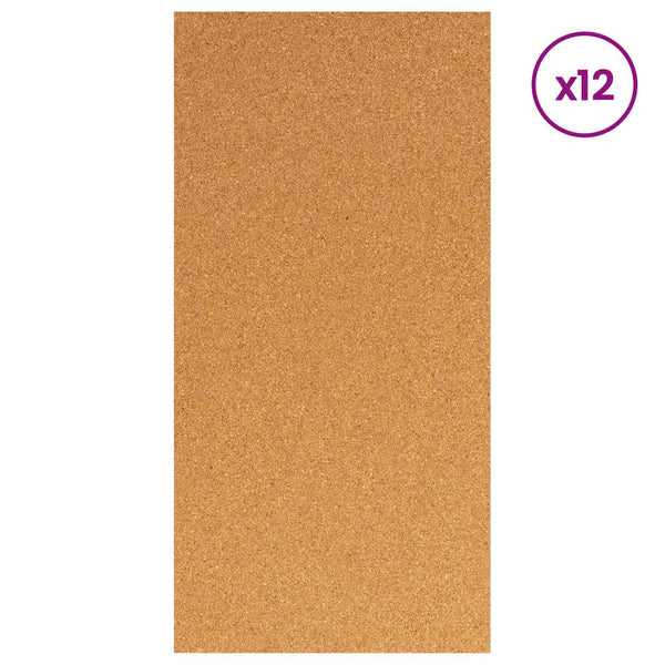 Korkkilevy 12 kpl 100 x 50 x 0,5 cm Korkki Ruskea