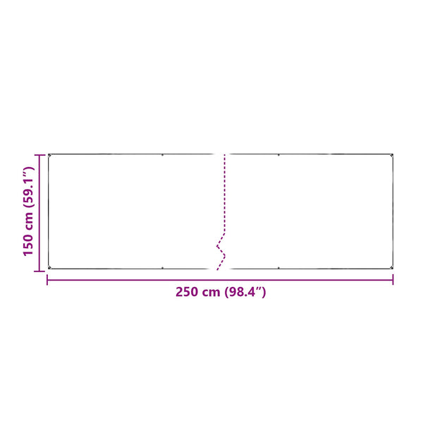 Suojakankaat 140 gsm Läpinäkyvä 1,5 x 2,5 m PE
